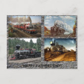 Steam Engines Fathers day card Postkarte (Vorderseite)