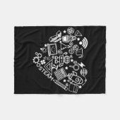 Steam Heart Shape Stem Teacher Science Lover Byck Fleecedecke (Vorderseite (Horizontal))
