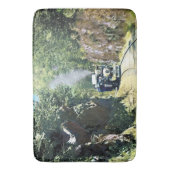 Steam Locomotive At Summit Cut, Green Mountain Badematte (Vorderseite Vertikal)