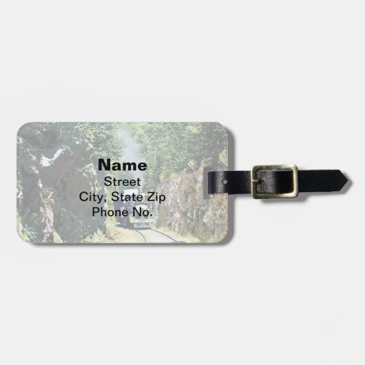 Steam Locomotive At Summit Cut, Green Mountain Gepäckanhänger (Vorderseite horizontal)