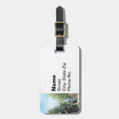 Steam Locomotive At Summit Cut, Green Mountain Gepäckanhänger (Vorderseite vertikal)