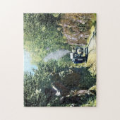 Steam Locomotive At Summit Cut, Green Mountain Puzzle (Vertikal)