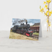 Steam Locomotive Boilermaker Bahn Funny Birthday Karte (Gelbe Blume)