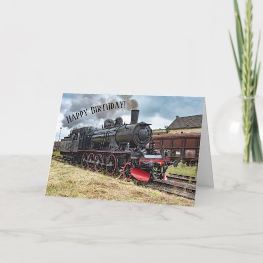 Steam Locomotive Boilermaker Bahn Funny Birthday Karte (Vorderseite)