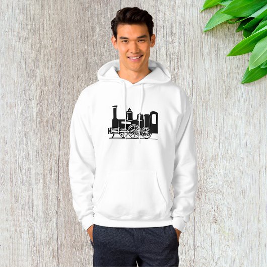 Steam Locomotive Mens Hoodie