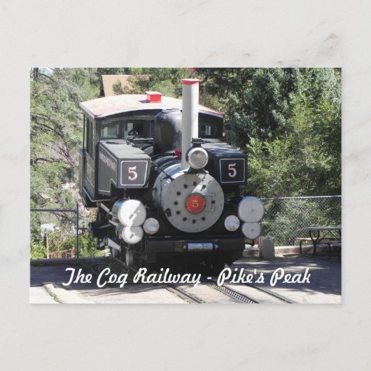 Steam Locomotive Pike's Peak Cog Bahn Postkarte (Vorderseite)
