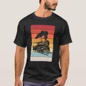 Steam Locomotive Retro I Modellbahn Eisenbahn T-Shirt (Vorderseite)