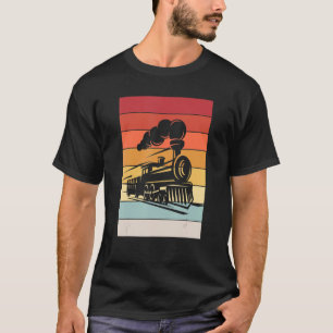 Steam Locomotive Retro I Modellbahn Eisenbahn T-Shirt