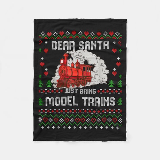 Steam Model Trains Collector Christmas Ugly Xmas S Fleecedecke (Vorderseite)