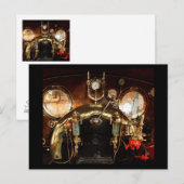 Steam Motor Cab Postkarte (Vorne/Hinten)