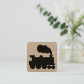 Steam-Motor/Loco-Zeichen Quadratische Visitenkarte (Stehend Vorderseite)