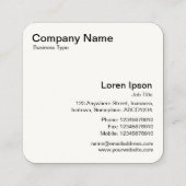 Steam-Motor/Loco-Zeichen Quadratische Visitenkarte (Rückseite)