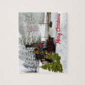 Steam Motor Locomotive Weihnachtspuzzle Puzzle (Vertikal)