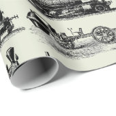 Steam Motor Lokomotive "Steampunk" Muster Geschenkpapier (Rolleneckpunkt)