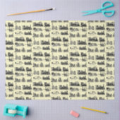 Steam Motor Lokomotive "Steampunk" Muster Seidenpapier (Basteln)