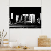 Steam Motor Reparatur Le Mastrou BlackWhite Poster (Küche)