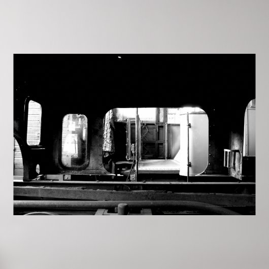 Steam Motor Reparatur Le Mastrou BlackWhite Poster (Vorne)