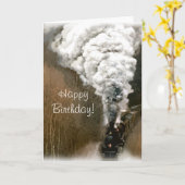 Steam Motor Train Birthday Karte (Gelbe Blume)