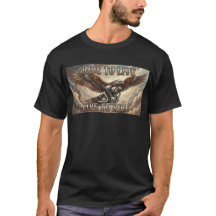 Steam Punk Adler und V Twin Ride to Live Biker T-S