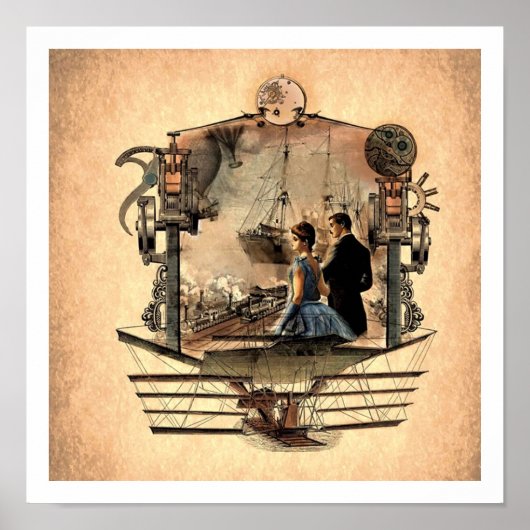 Steam Punk Art Poster 12x12 (Vorne)