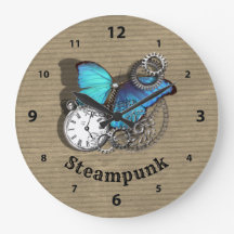 Steam Punk Blue Butterfly Pocket Design