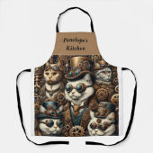 Steam Punk Cat Kitchen Schürze (Vorderseite)