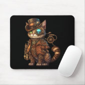 Steam Punk Cat Kitten Kitty Steampunk Mousepad (Mit Mouse)