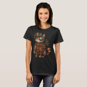 Steam Punk Cat Kitten Kitty Steampunk T-Shirt (Vorne ganz)