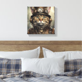 Steam Punk Cat Leinwand Art (Insitu (Schlafzimmer))