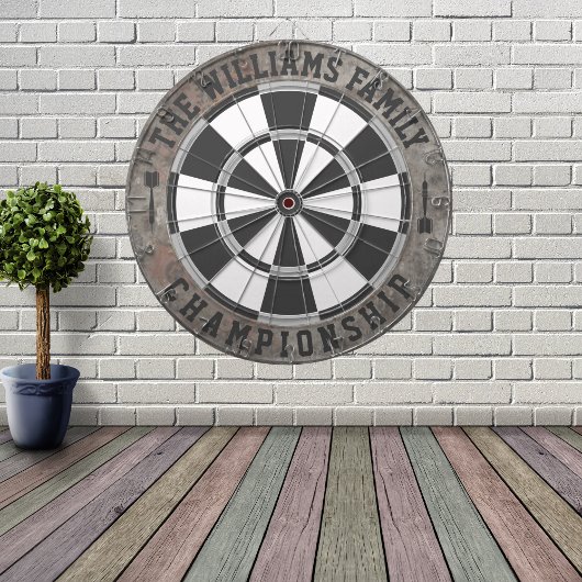 Steam Punk Familienname Personalisiert Dartscheibe