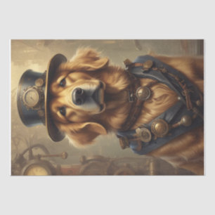 Steam Punk Golden Retriever Gewebe/Decodipage Papi Seidenpapier