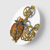 Steam punk Heart Runde Wanduhr (Winkel)