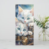 Steam Punk Kitten Card (Stehend Vorderseite)