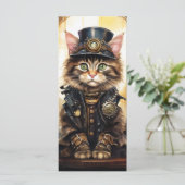 Steam Punk Kitten Card (Stehend Vorderseite)