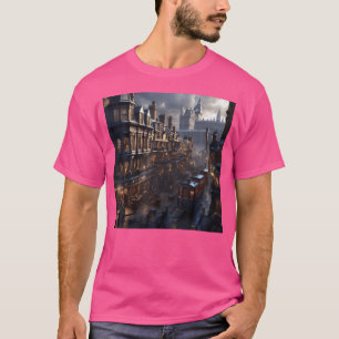 Steam Punk London Streets City Steampunk City Aest T-Shirt
