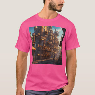 Steam Punk Mechanische Stadt Steampunk Stadt Aesth T-Shirt