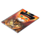 Steam Punk Orange Tabby Cat Notizblock (Linke Seite)