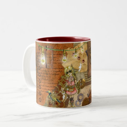 Steam Punk Party - Kaffee Tasse - braun (Vorderseite Links)