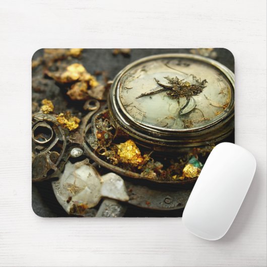 Steam Punk Pocket Watch_Digital Mouse Pad Mousepad (Mit Mouse)