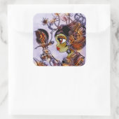 Steam Punk Schmetterling Dame Sticker (Tasche)