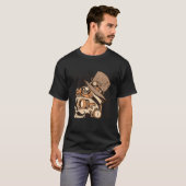 Steam Punk Skull mit Hat Goggle Brille Steampunk T-Shirt (Vorne ganz)