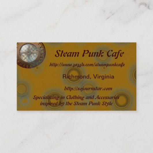 Steam Punk Style Business Cards Visitenkarte (Vorderseite)