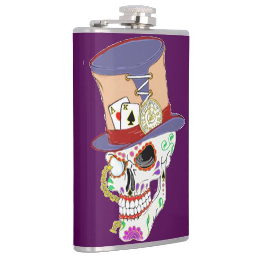 Steam Punk Sugar Skull Flachmann (Rechts)