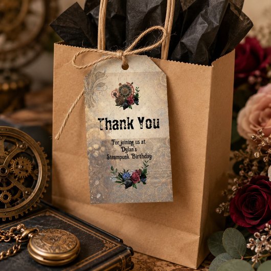 Steam Punk Themed Gastgeschenk Danke Geschenkanhänger