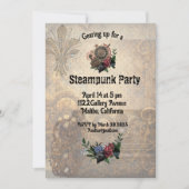 Steam Punk Themed Party Einladung (Vorderseite)