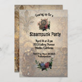 Steam Punk Themed Party Einladung (Vorne/Hinten)
