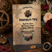 Steam Punk Themed Party Einladung