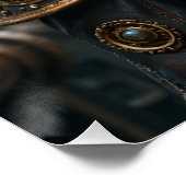 Steam Punk Top Hut Kriegerposter Poster (Ecke)