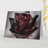 Steam Punk Verziert Black Rose Karte (Gelbe Blume)