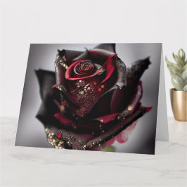 Steam Punk Verziert Black Rose Karte
